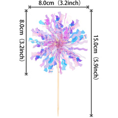 ZHUOWEISM sparkle tinsel cupcake picks enhance party desserts with glow.