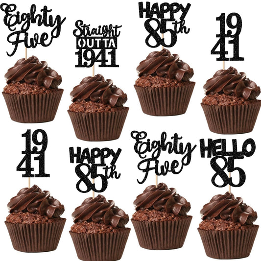 ZHUOWEISM straight outta 1941 cupcake toppers add festive sparkle to desserts.