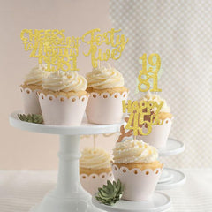 ZHUOWEISM straight outta 1981 theme topper perfect for party desserts.