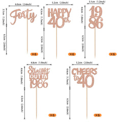 ZHUOWEISM straight outta 1986 toppers add instant party sparkle to cupcakes
