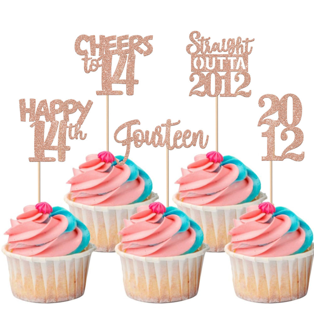 ZHUOWEISM straight outta 2012 cupcake topper adds festive sparkle to desserts