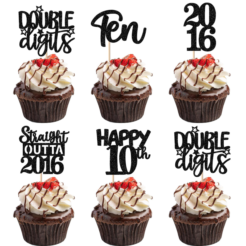 ZHUOWEISM straight outta 2016 cupcake toppers add sparkling party flair to cupcakes