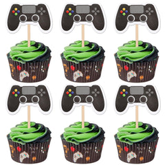 ZHUOWEISM video game controllers cupcake toppers double-sided for festive cupcakes decor