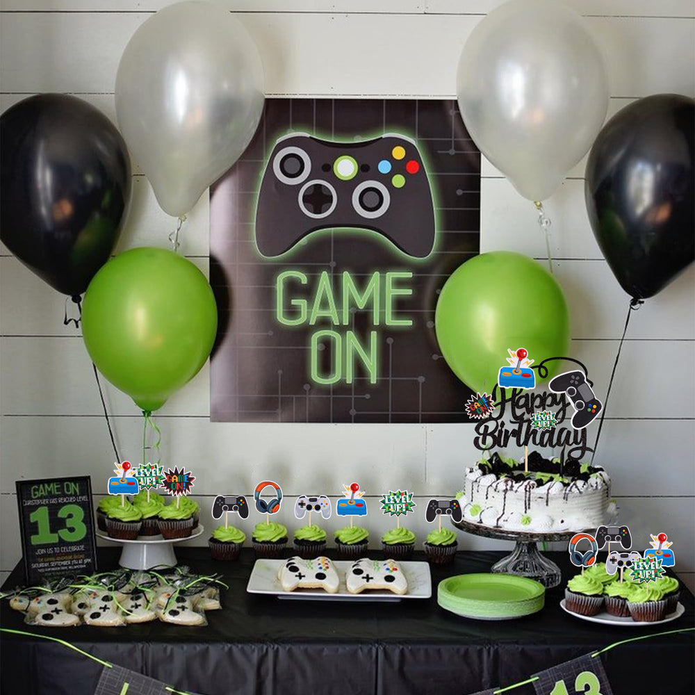ZHUOWEISM screen-pattern toppers offer versatile game-themed dessert accents.