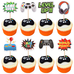 ZHUOWEISM video game cupcake toppers design 1 decorate cupcakes for gaming party.
