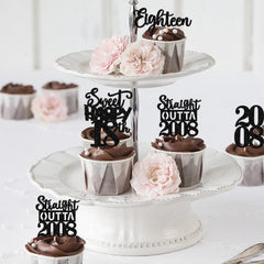 ZHUOWEISM wedding anniversary 18th topper adds sparkle to cakes