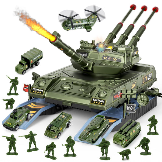 ZHYLLO Army Tank Turret detail showing durable build for kids