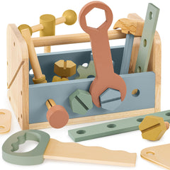 ZICOTO toddler toolbox doubles as a compact workbench for creative building