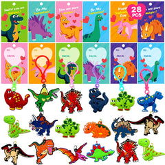 ZICZLI dinosaur keychain 28-pack ready for classroom gift exchanges.