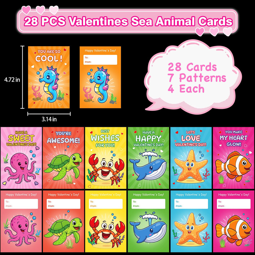 ZICZLI sea animals valentines designs to energize parties