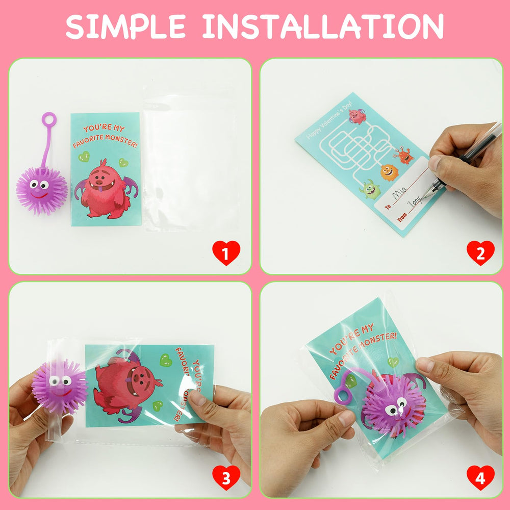 ZICZLI monster cards pair with balls for quick classroom or party exchanges.