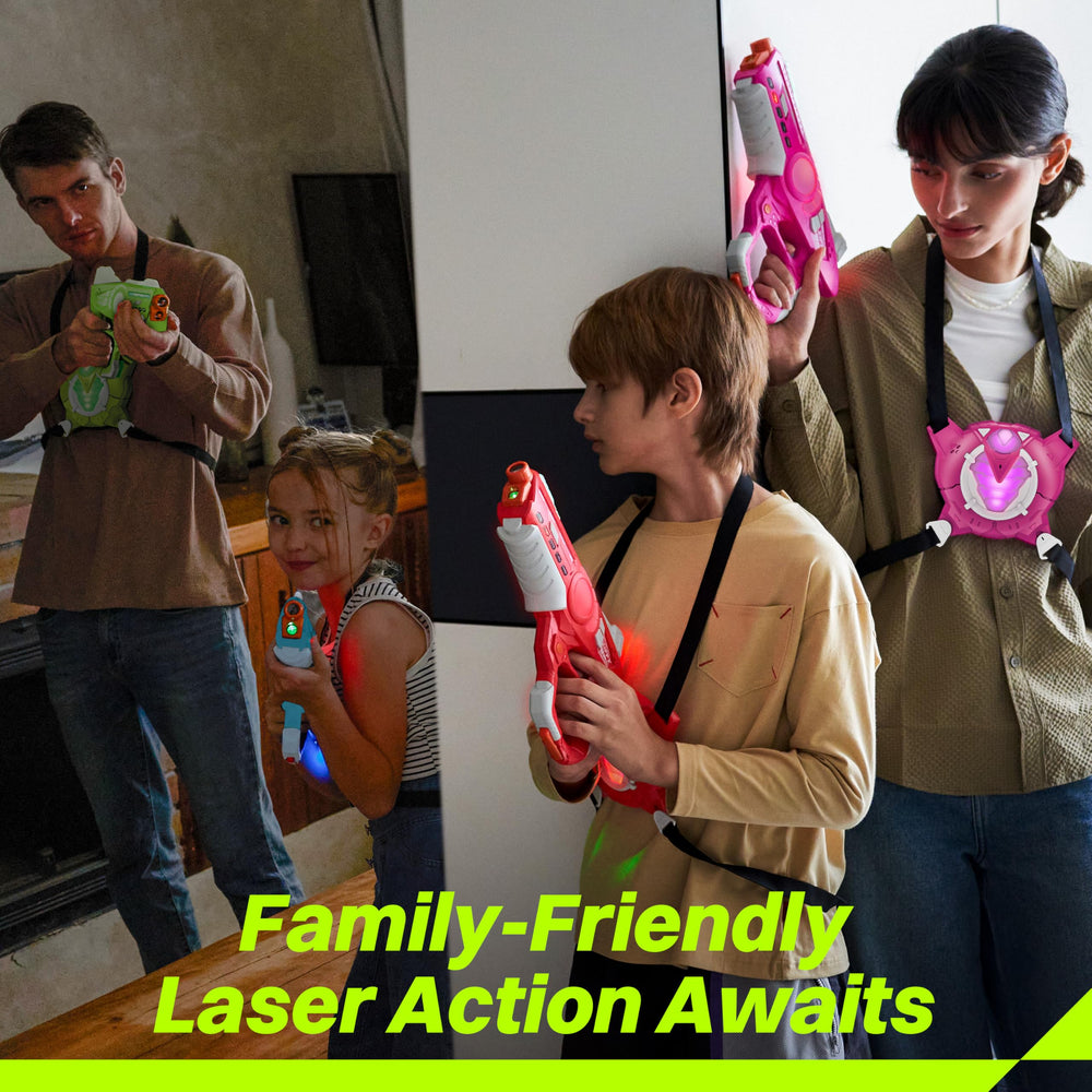 ZIFFY Laser Tag eye-safe infrared design ensures worry-free play.