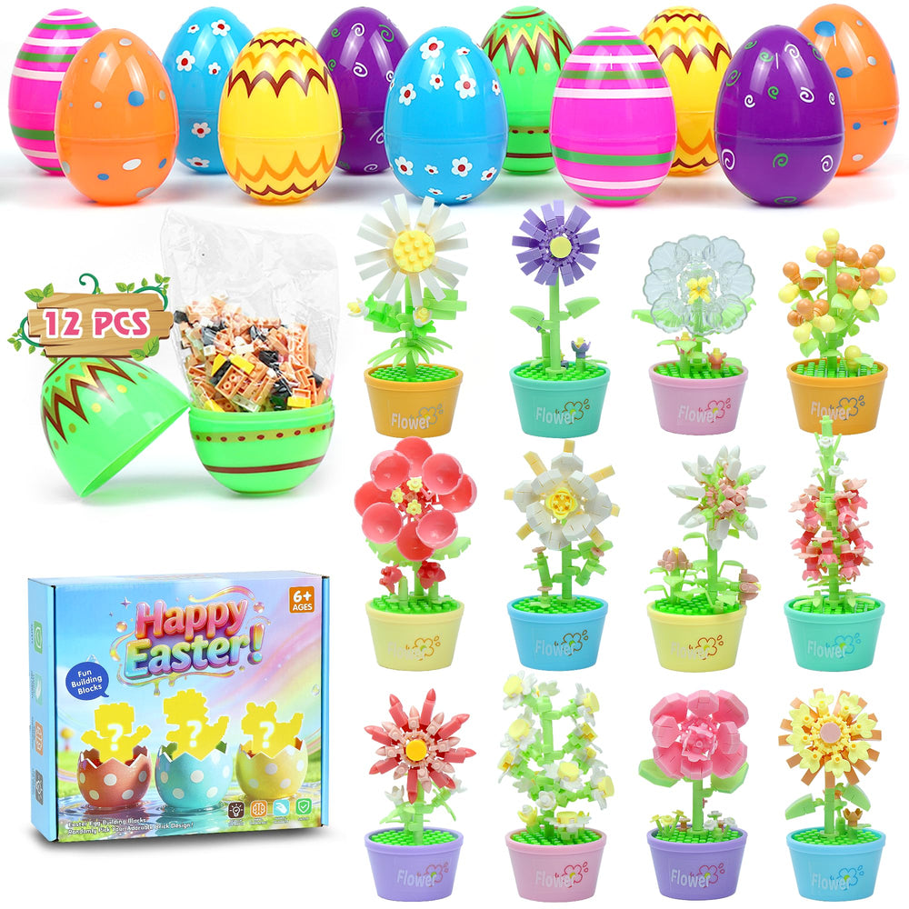 ZIOSINM Easter Basket Essentials 12 pcs – ideal for Easter gifting and egg hunts with compact blocks.