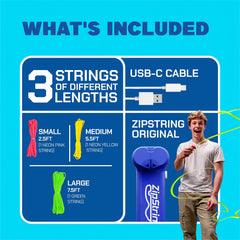 ZipString Original in bold blue invites social play and demos.