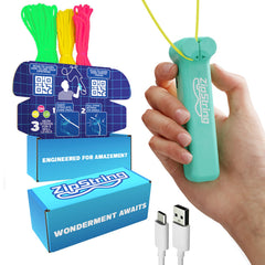 ZipString Original rope launcher toy packaging, ideal for gifting and easy setup