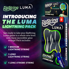 ZipString UV glow strings for rope launcher boost glow-to-play at dusk.