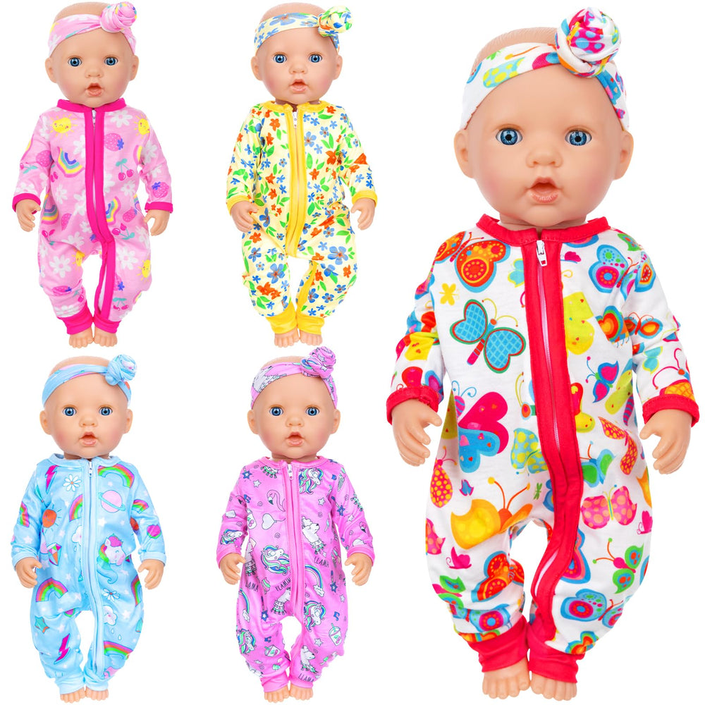 ZITA ELEMENT blue unicorn jumpsuit for 14-18 inch dolls, sparks imaginative play