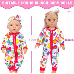 ZITA ELEMENT purple flamingo cake jumpsuit for 14-18 inch dolls, cheerful look