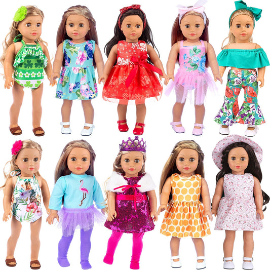 ZITA ELEMENT 24-pcs set for 18-inch dolls offers versatile outfits for imaginative play