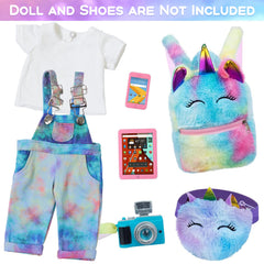 ZITA ELEMENT 7-pcs doll clothes set: Doll backpack for portable storage during playtime.