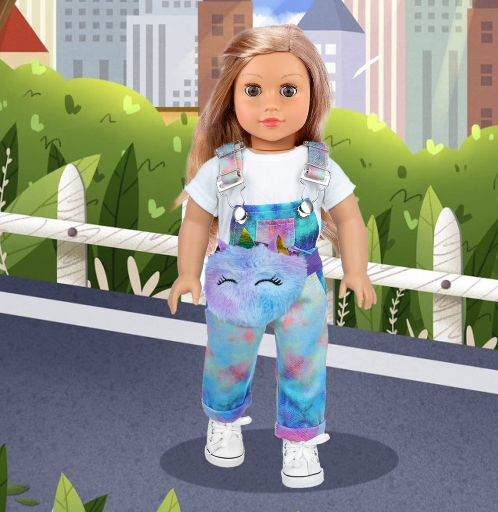 ZITA ELEMENT 7-pcs doll clothes set: Toy laptop adds pretend tech for storytelling.