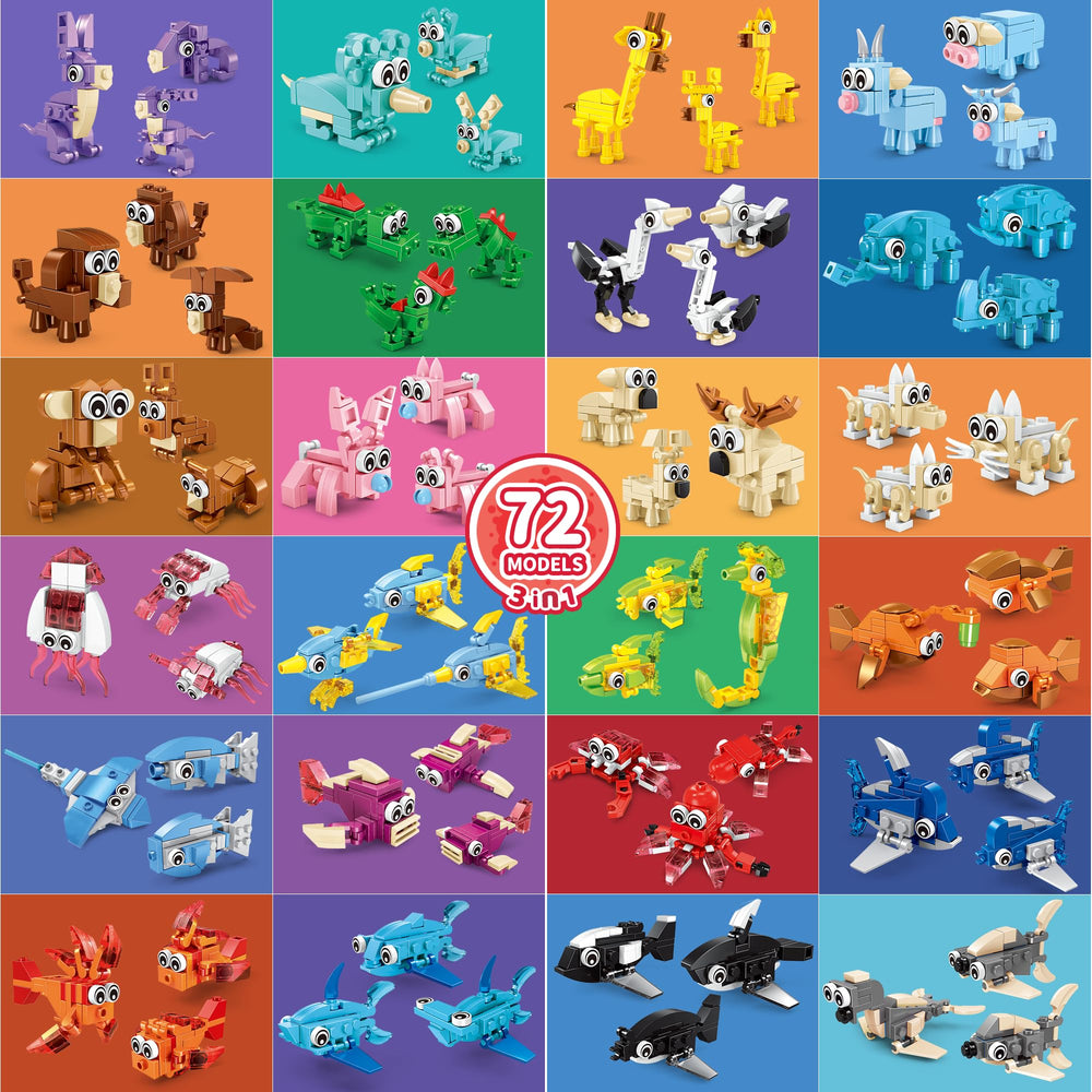 Zitetbolo 3in1 models instruction card - clear guides for learning play