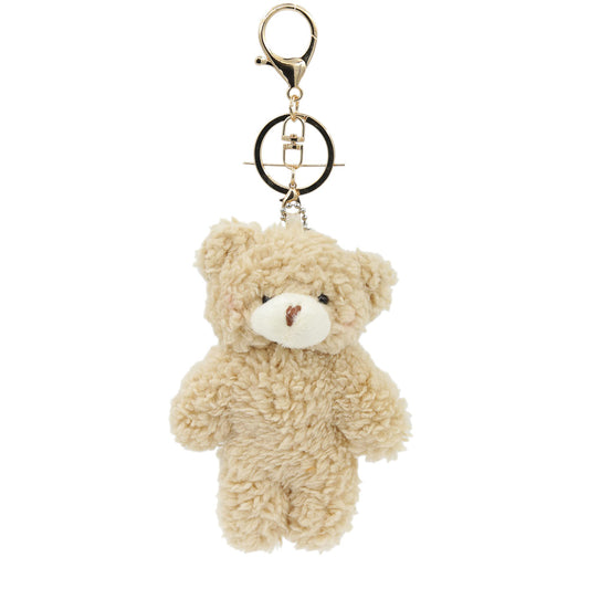 Zitokin bear plush keychain with brown fur and no heart, ideal bag accessory.