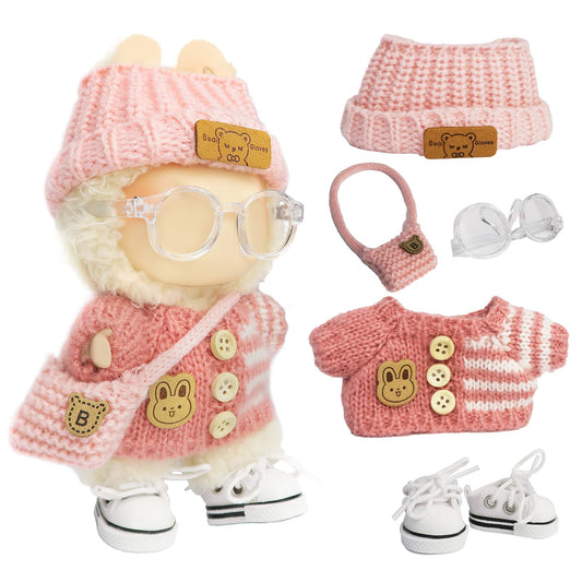 ZitoNebrix 17cm doll light pink clothes for easy dress-up and display.