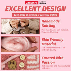 ZitoNebrix pastel ensemble for 15cm and 17cm dolls.
