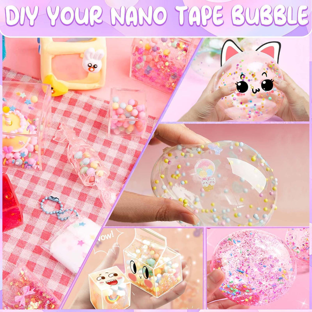 ZiZa Nano Tape Bubble Kit bubble art on a table