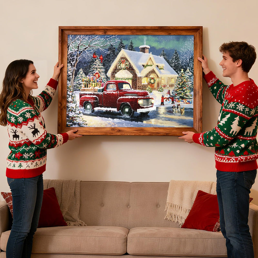 ZIZICG puzzle adds Christmas color to living spaces.