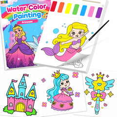 ZIZZ Paint with Water princess design 9 page as an all-in-one gift