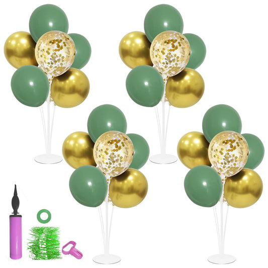 ZJDHPTY green and gold balloon stand base provides a sturdy centerpiece foundation