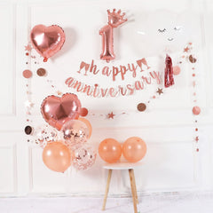 ZJDHPTY rose gold balloon stand balloons close-up showing color and finish