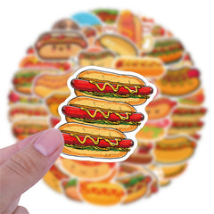 ZJJEJFST hot dog stickers on notebooks highlight creativity and easy repositioning.