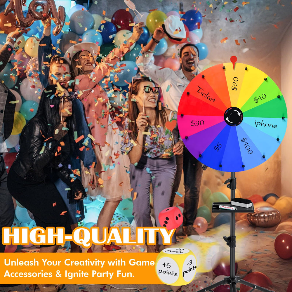 ZJJZGYXINTAI complete play set includes stand, wheel, marker, eraser, dice.