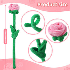 ZJoey 18-piece plush rose bouquet in red and pink for gifting.