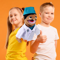 ZJoey hand puppet nurse encourages caring play and gentle communication with peers