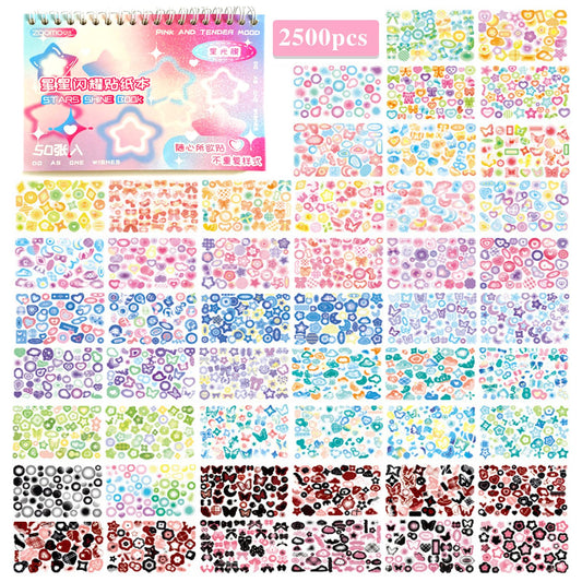 ZJWZSLI Kpop sticker book cover glitter decor for gifting and creative projects.