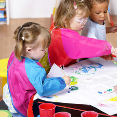 Zkptops art smock with adjustable Velcro closure for a secure fit