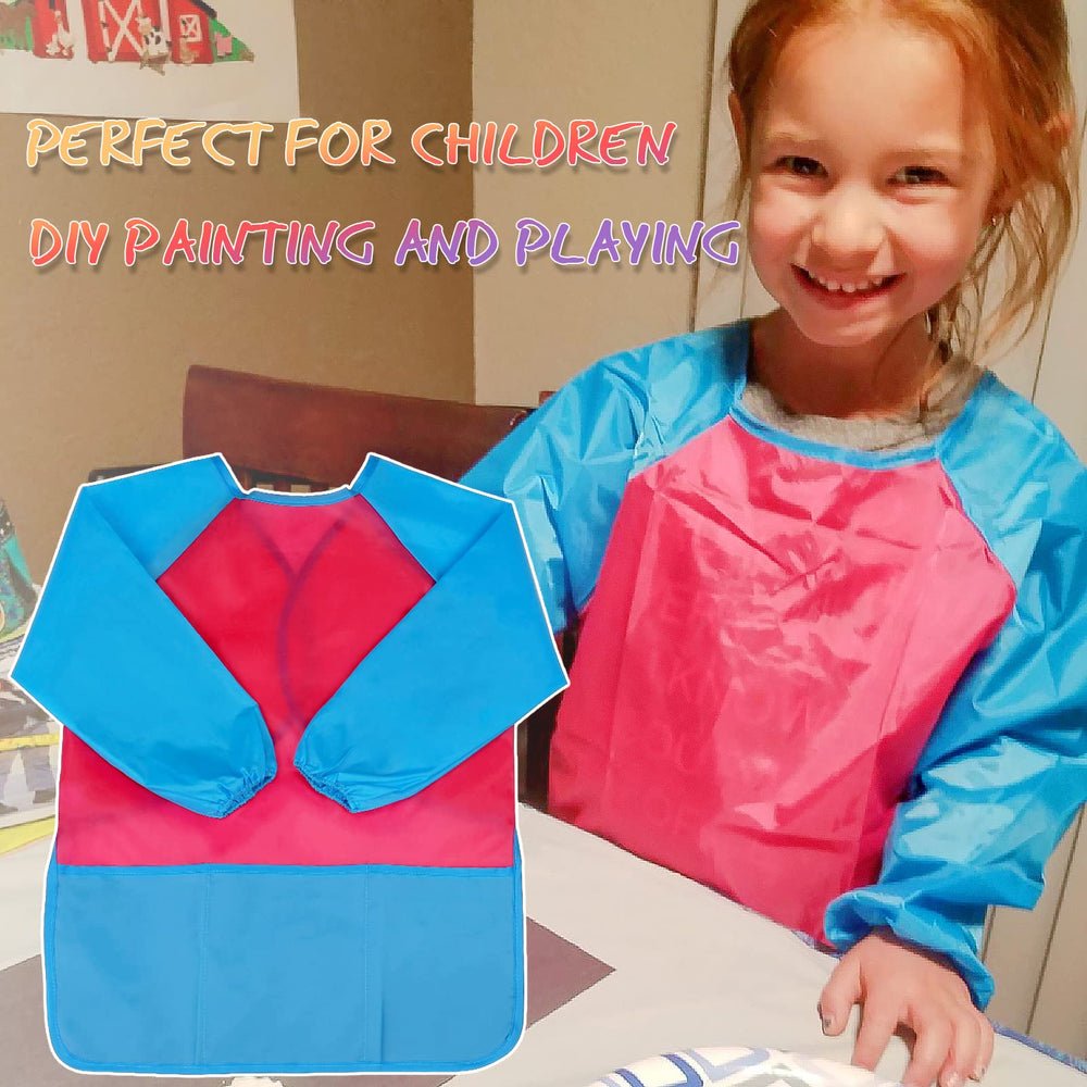 Zkptops toddler painting smock ideal for watercolor and sponge painting