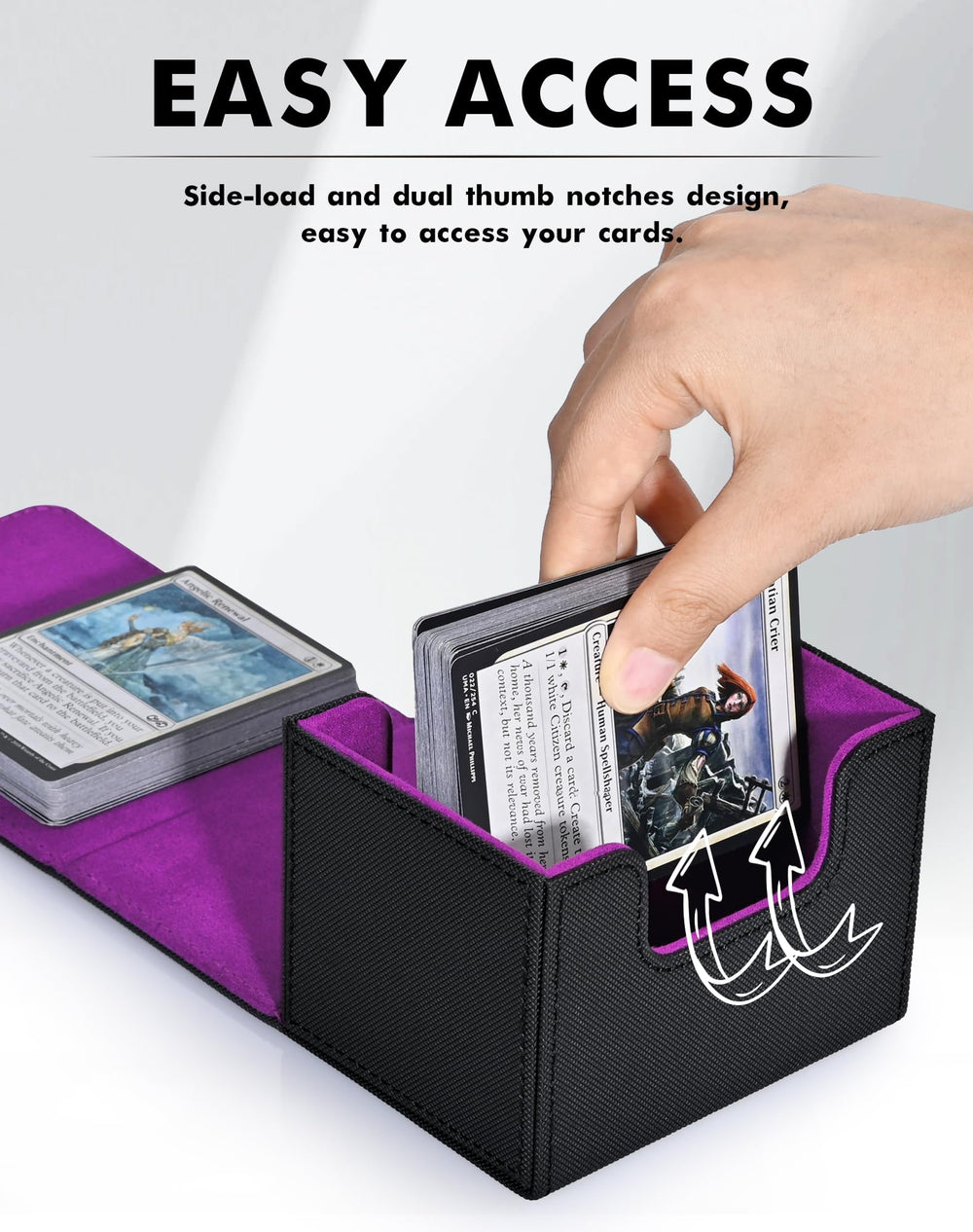 ZLCA card deck box capacity 120 single-sleeved for larger collections