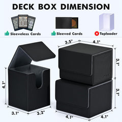 ZLCA high-capacity box fits 80+ double-sleeved or 200+ sleeveless cards.