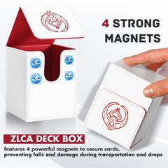 ZLCA PU leather exterior and microfiber lining protect cards from wear.