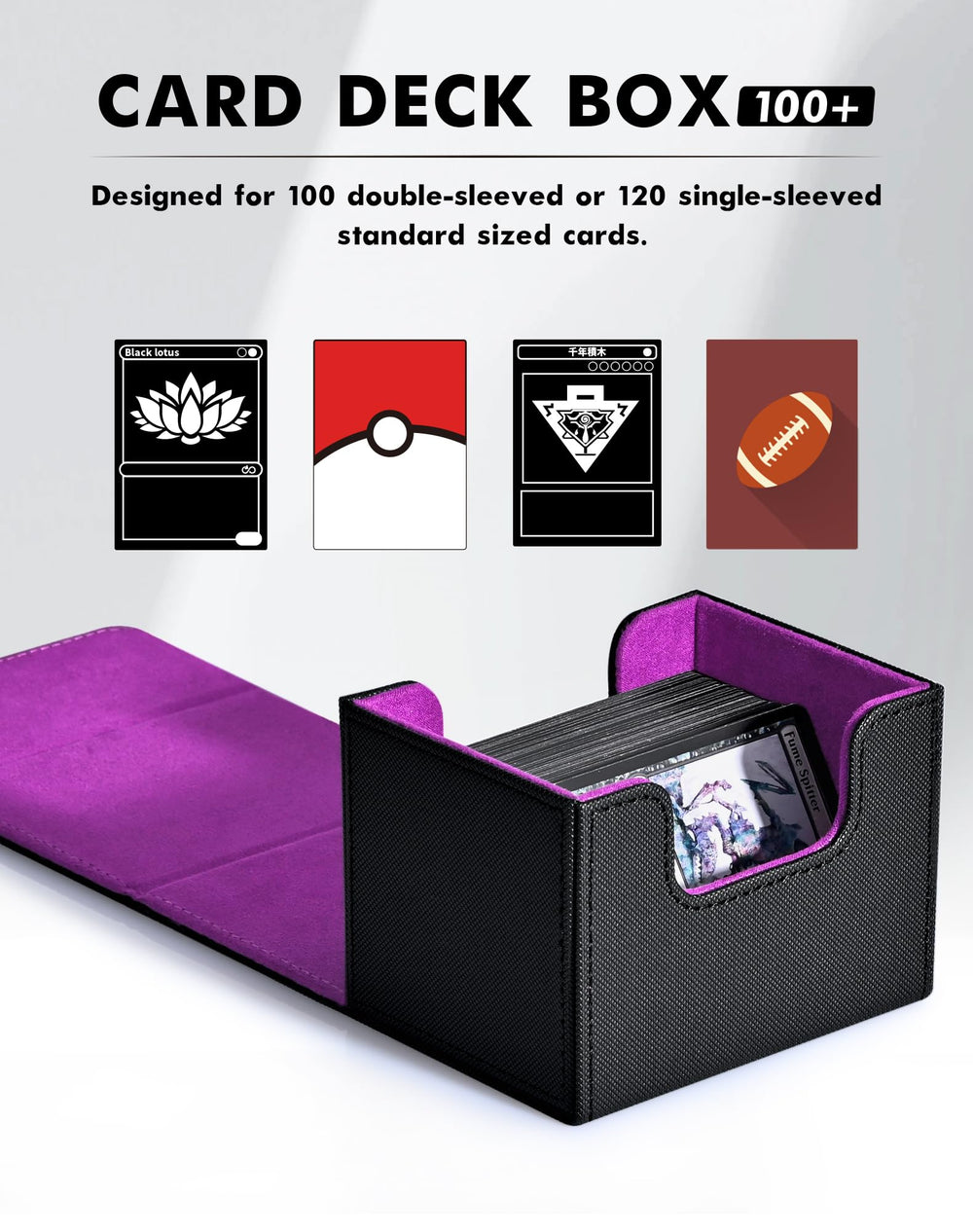 ZLCA card deck box U-shaped design for easy access