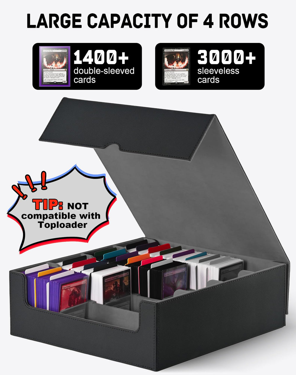 ZLCA soft interior protects cards from scratches during storage.