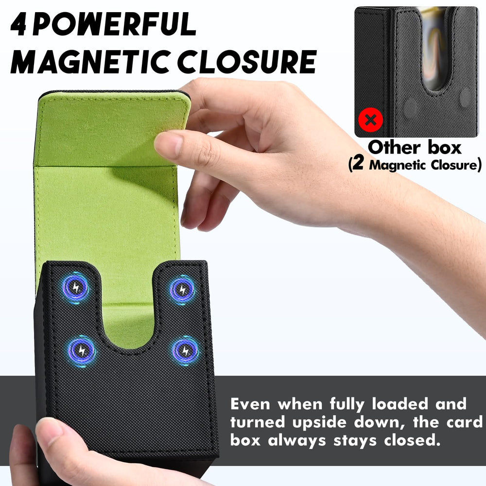 ZLCA deck box magnetic closure keeps cards secure during transport
