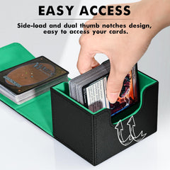 ZLCA deck box U-shaped opening provides easy access to cards.