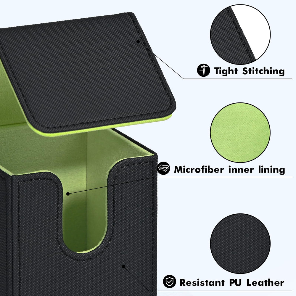ZLCA deck box wide-mouth U-shaped opening for easy card removal