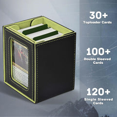 ZLCA MTG deck box capacity supports 230+ unsleeved or 100+ double-sleeved cards.